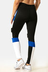 Zelocity Mid Rise Leggings - Color Block Blue — thumbnail 3